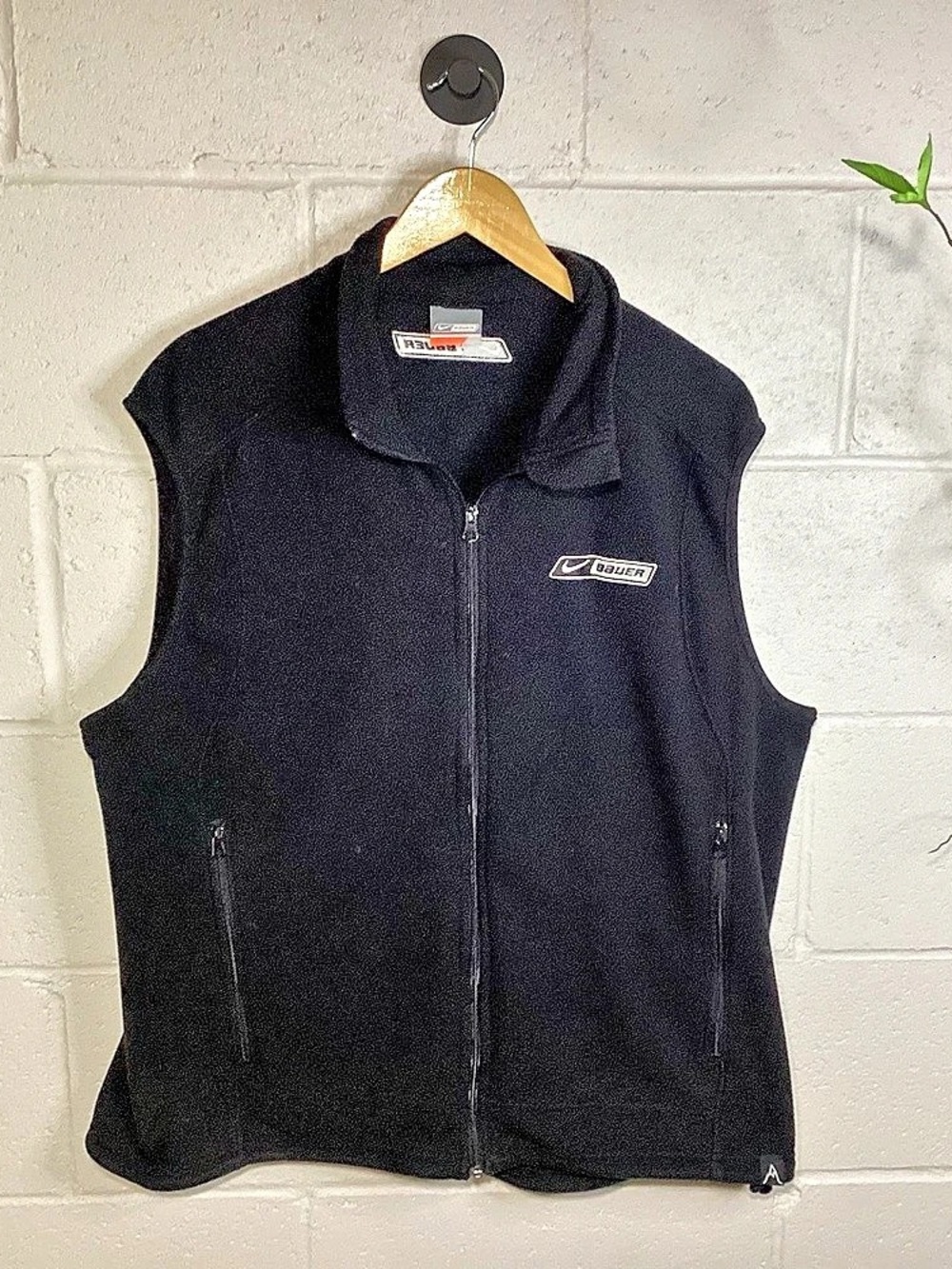 Bauer Nike Men's Black Fleece Vest Size 2XL